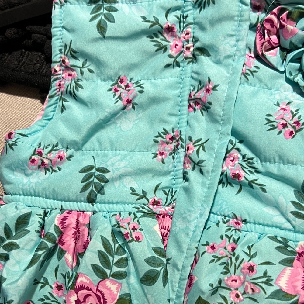 Kids Headquarters Floral Vest - Teal and Pink - Picture 5 of 7